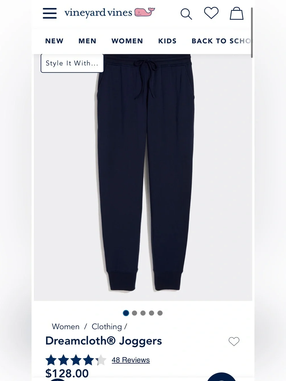 Dreamcloth Joggers  – Black Vineyard Vines Womens Sweatpants